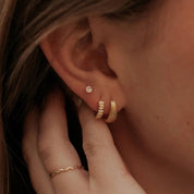 Rue Brushed Hoops: Silver