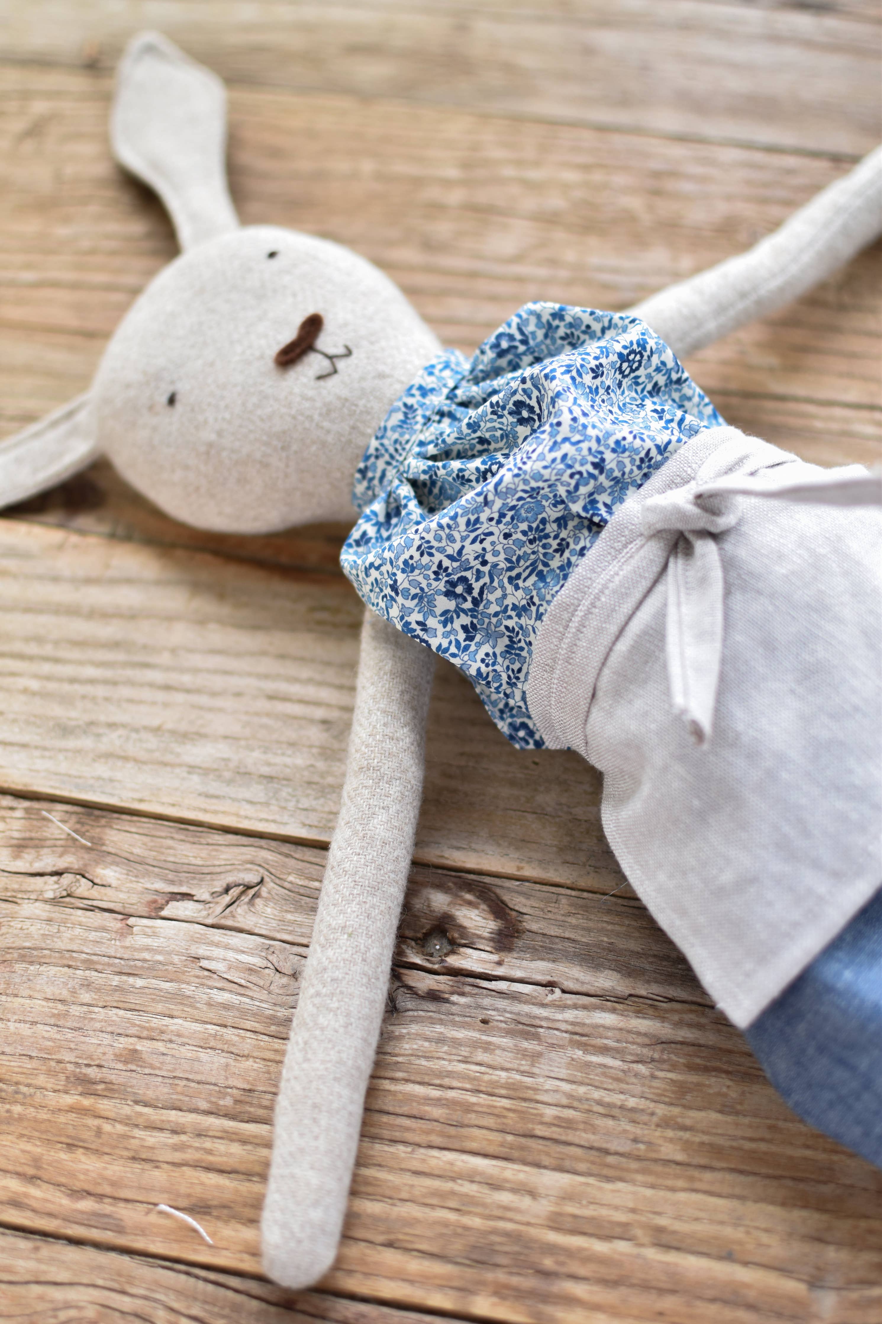 Ruthie the Rabbit – Heirloom Wool Doll in