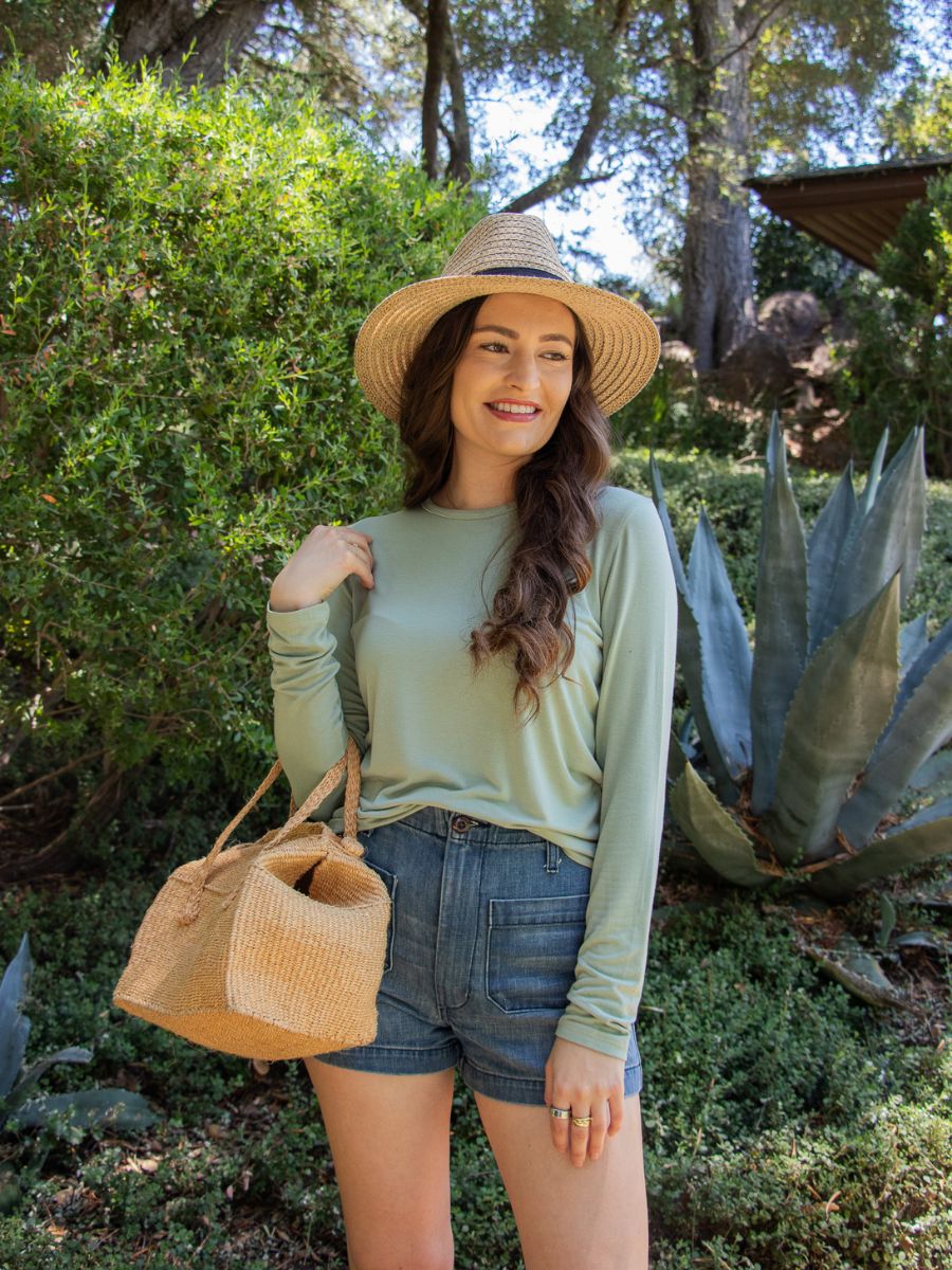 Softest Long Sleeve Tee - Agave Green