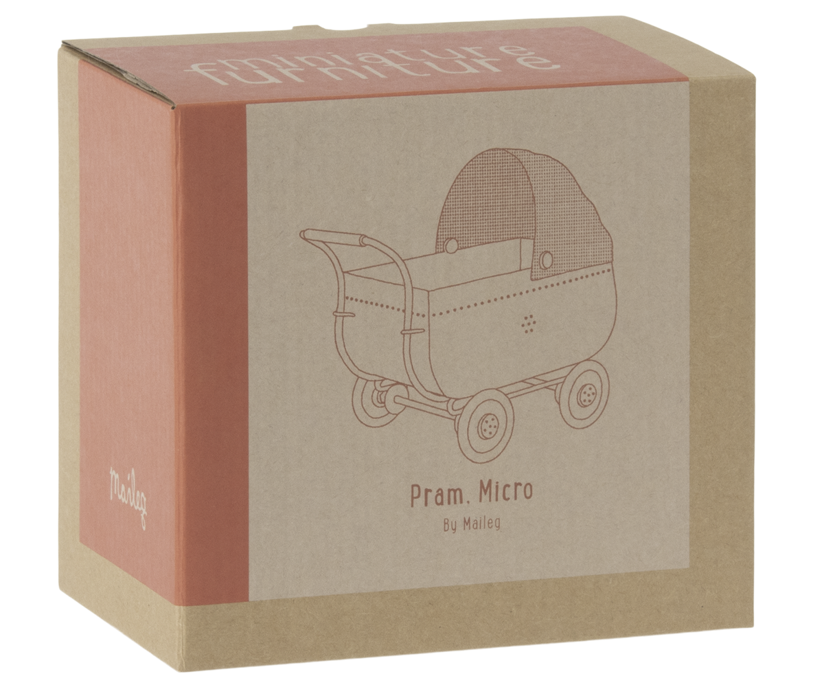 Maileg Pram Micro Coral - view 4