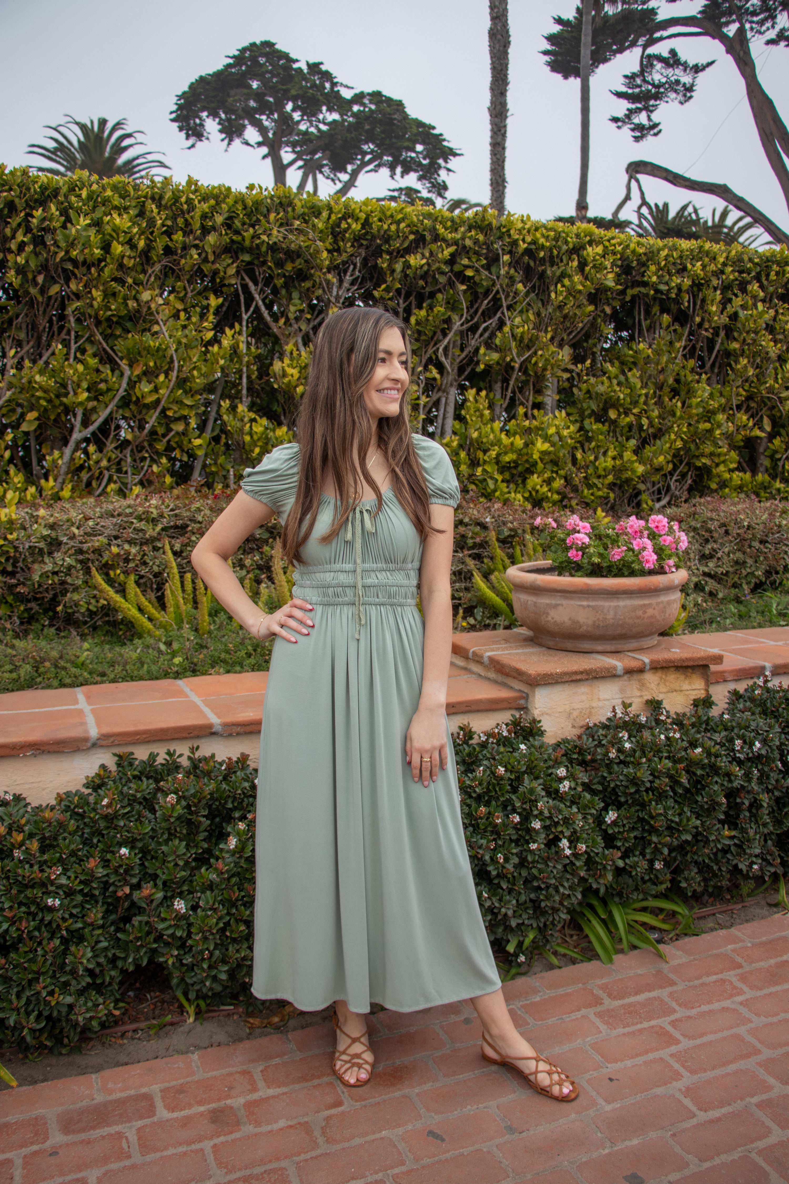 Softest Spa Dress - Agave Green