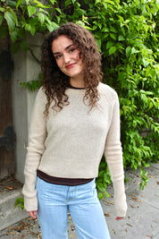 Softest Cashmere Fitted Crewneck - Sand