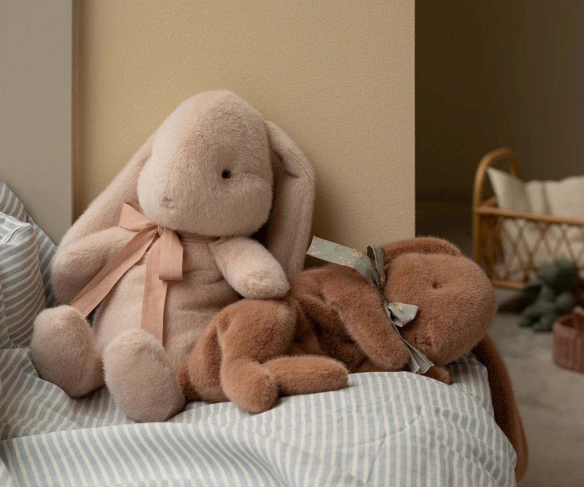 Sleeping Bunny Plush - Small - Soft Brown