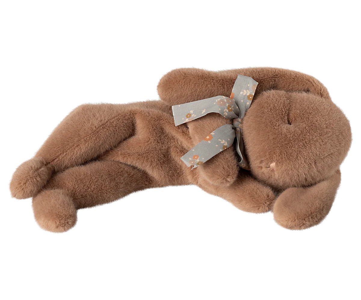 Sleeping Bunny Plush - Small - Soft Brown