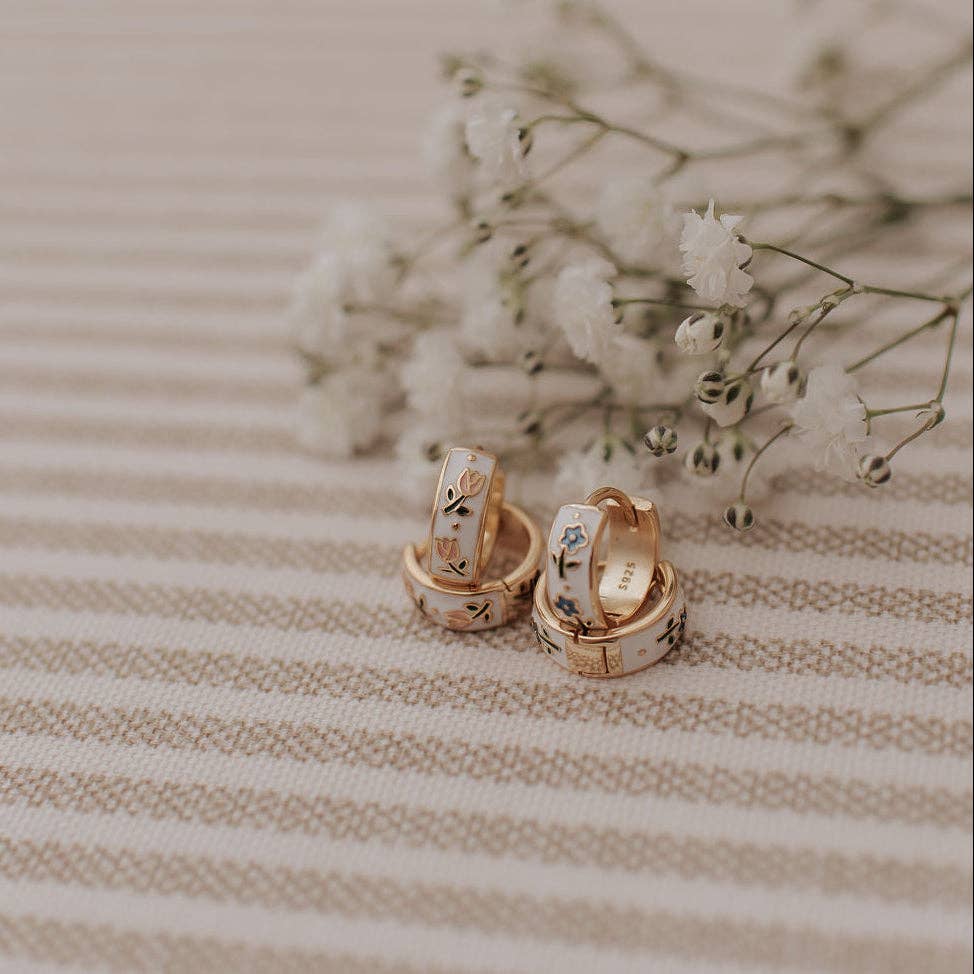 Daphne Tea Cup Hoops
