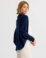 Cashmere Shrug - Navy