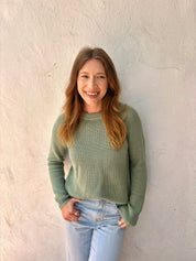 Cotton Fisherman Crew - Sage