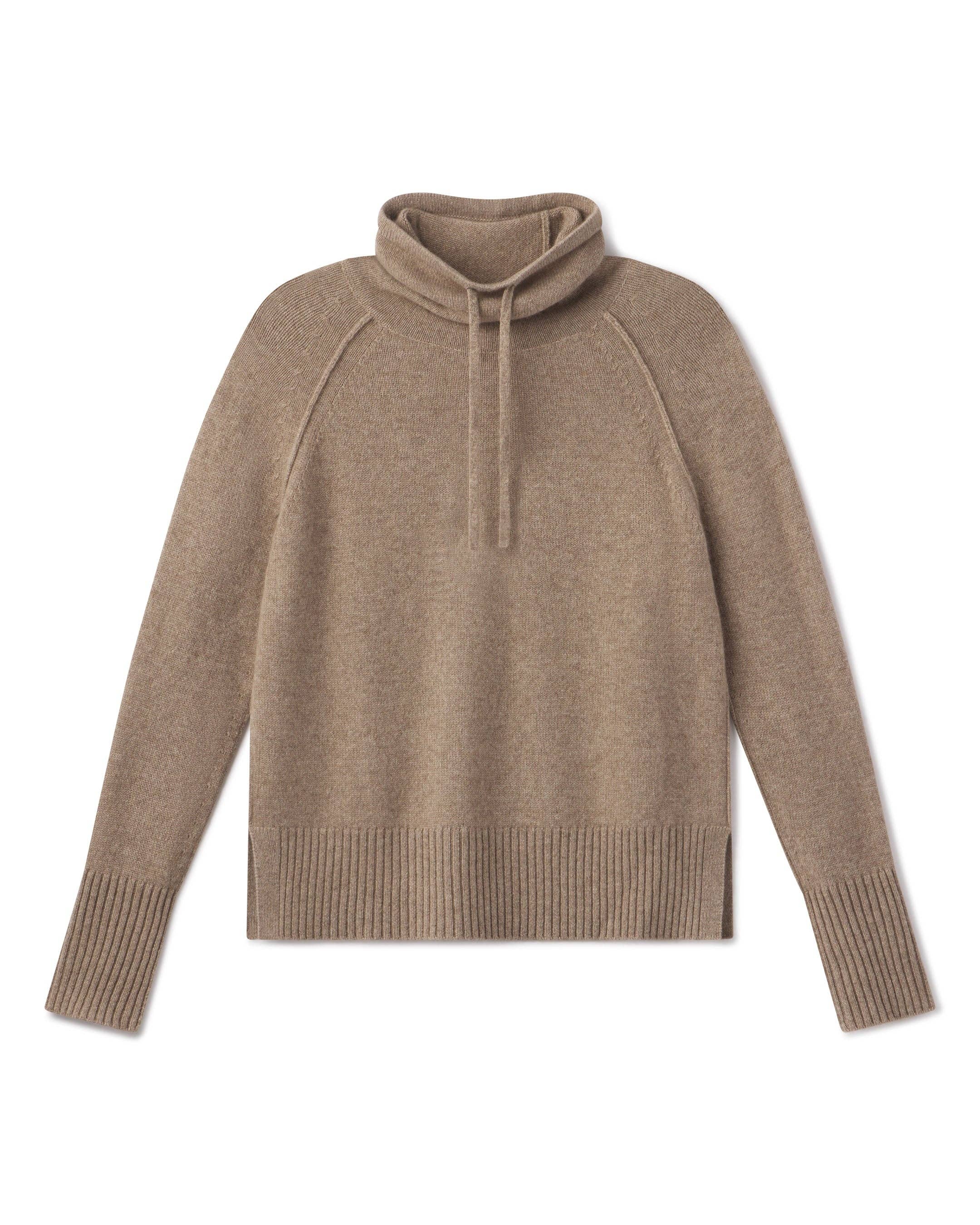 Cashmere Drawstring Funnel- Driftwood