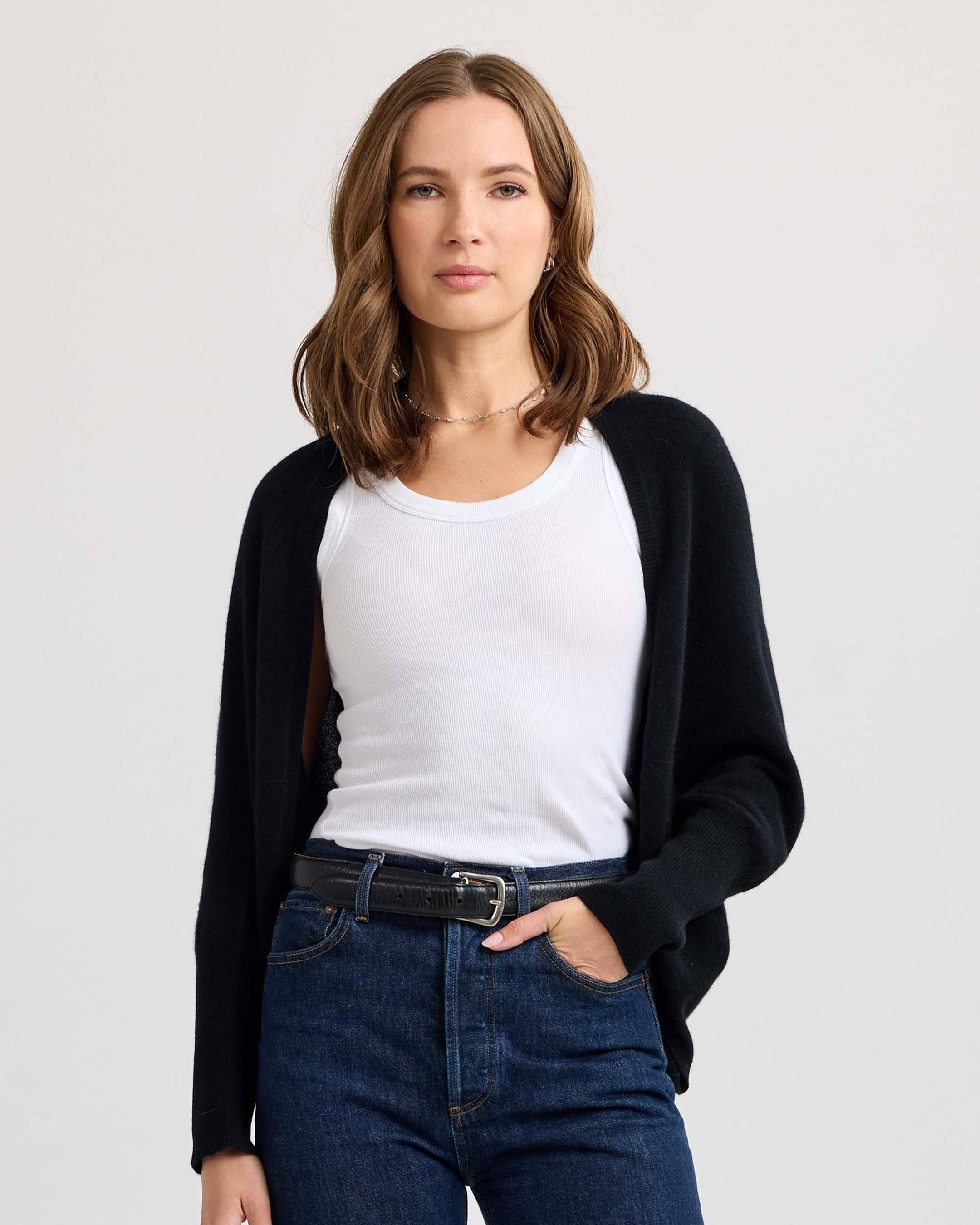 Cashmere Shrug - Black