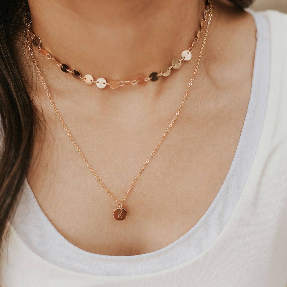Chloe Gold Filled Coin Necklace: Gold