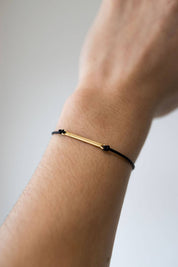 Gold Bar Sailor Bracelet - Choose your color: Storm Grey