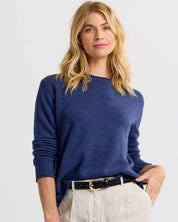 Essential Cashmere Crew- Indigo