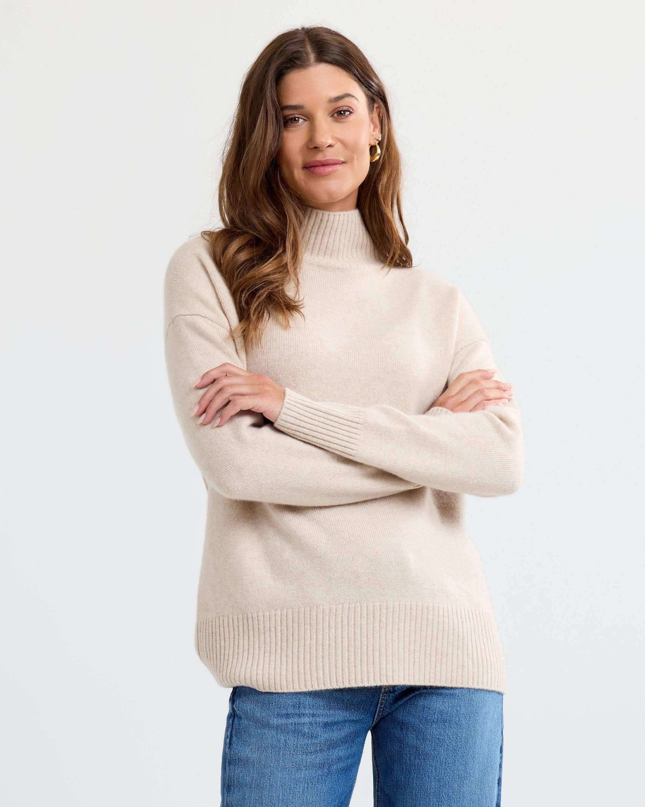 Oversized Cashmere Pullover- Oatmeal