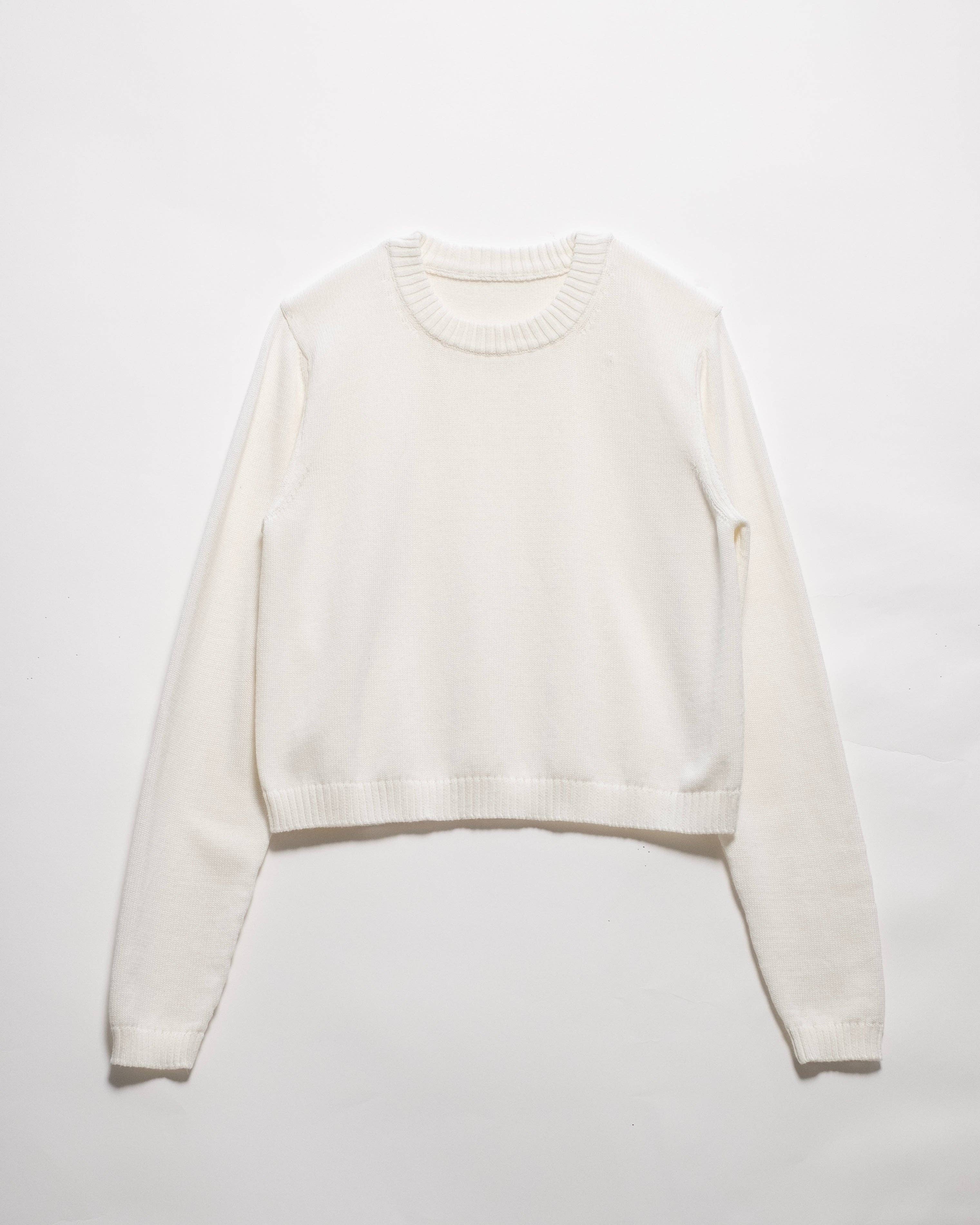 Fine Cotton Crewneck - Beige