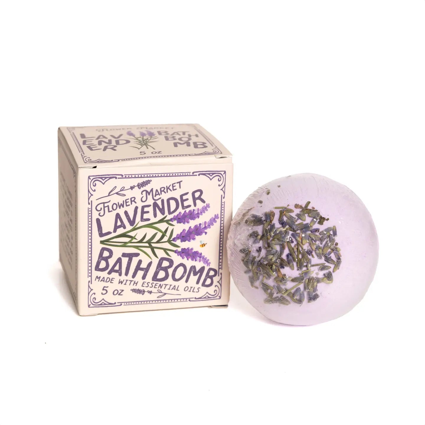 Lavender Bath Bomb- with Box Aromatherapy 5 oz