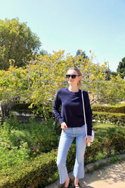 Luxe Cotton Sweater - Ocean Blue