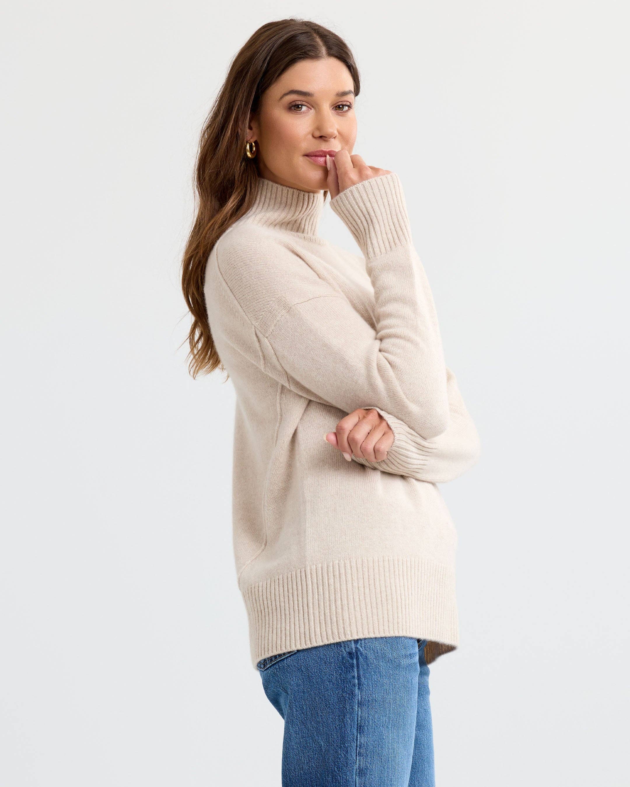 Oversized Cashmere Pullover- Oatmeal