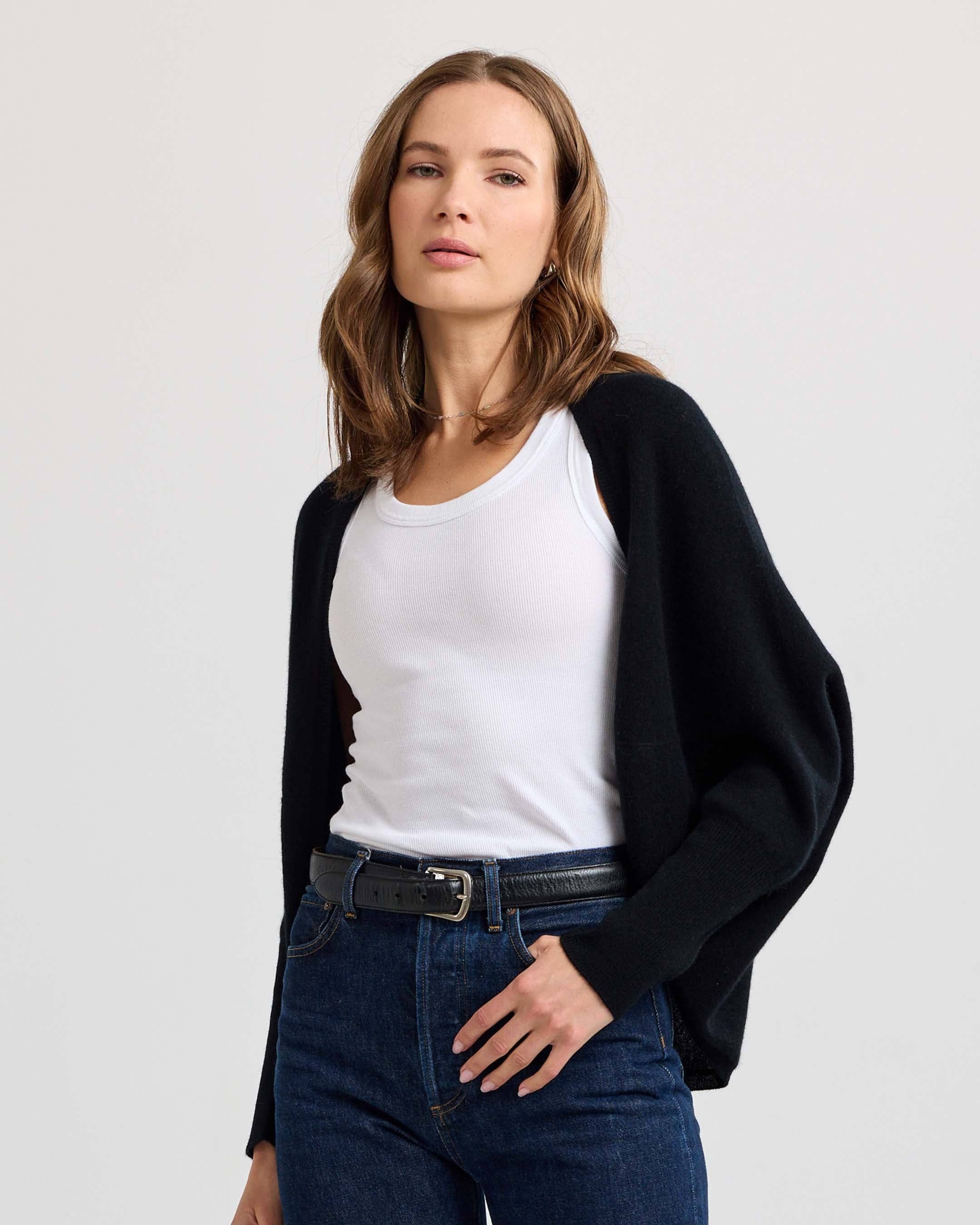 Cashmere Shrug - Black
