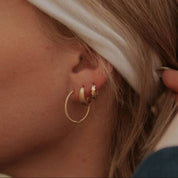 Rue Brushed Hoops: Silver