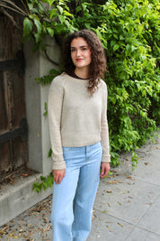 Softest Cashmere Fitted Crewneck - Sand