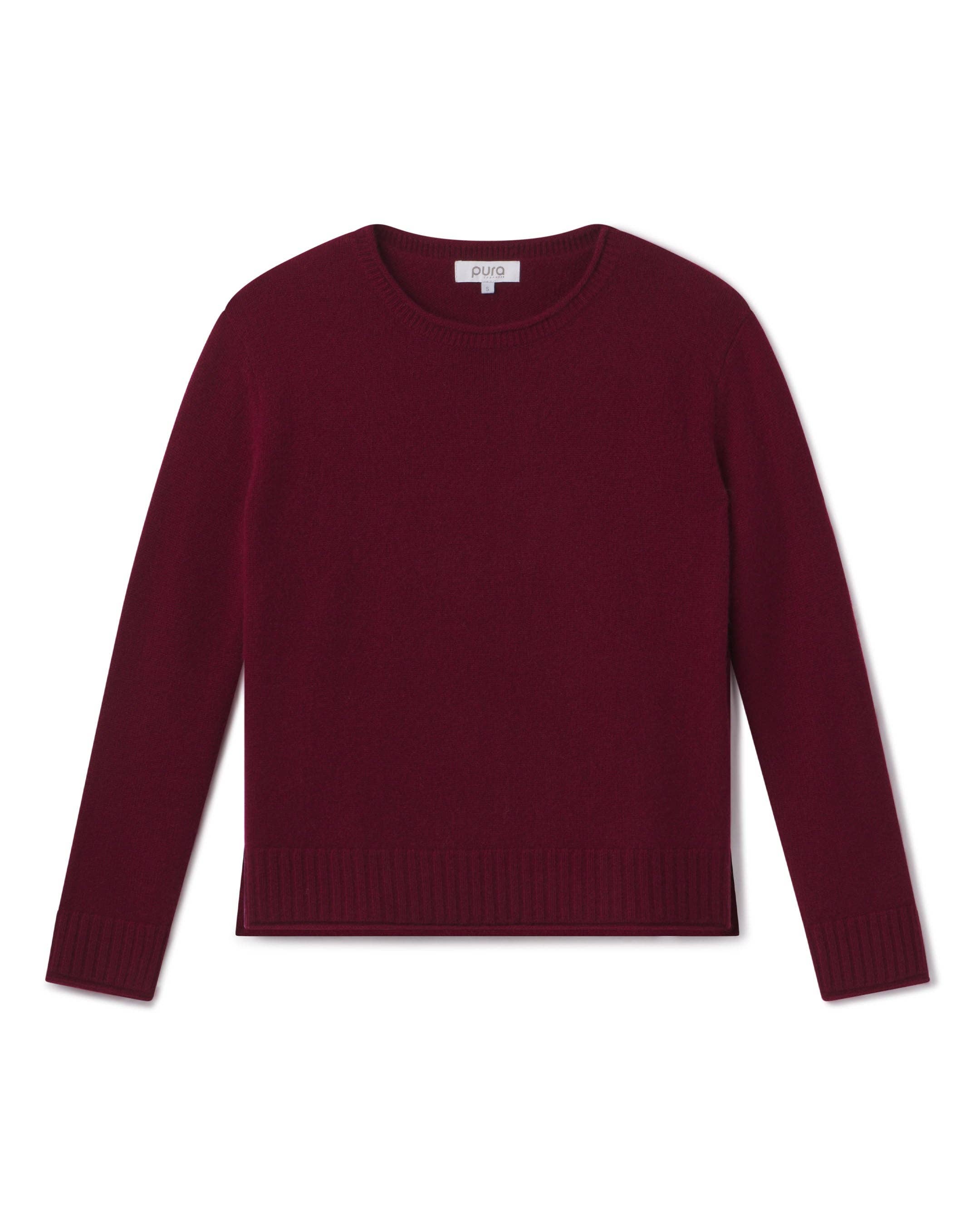 Essential Cashmere Crew-Barolo
