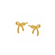 Dainty Bow Stud Earrings in Gold