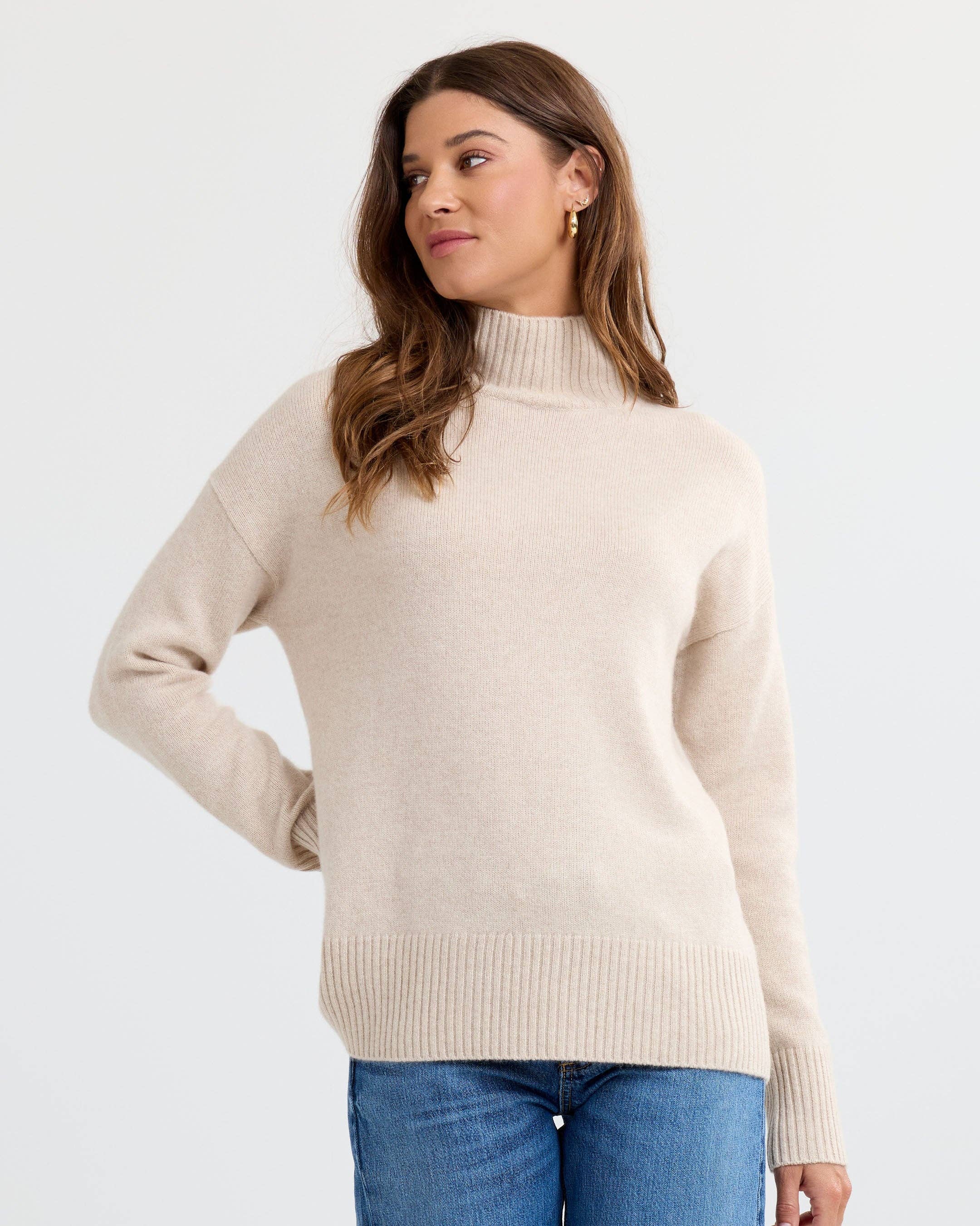 Oversized Cashmere Pullover- Oatmeal