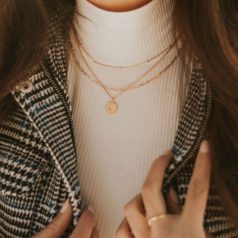Madeline Gold Filled Paperclip Necklace: 16"