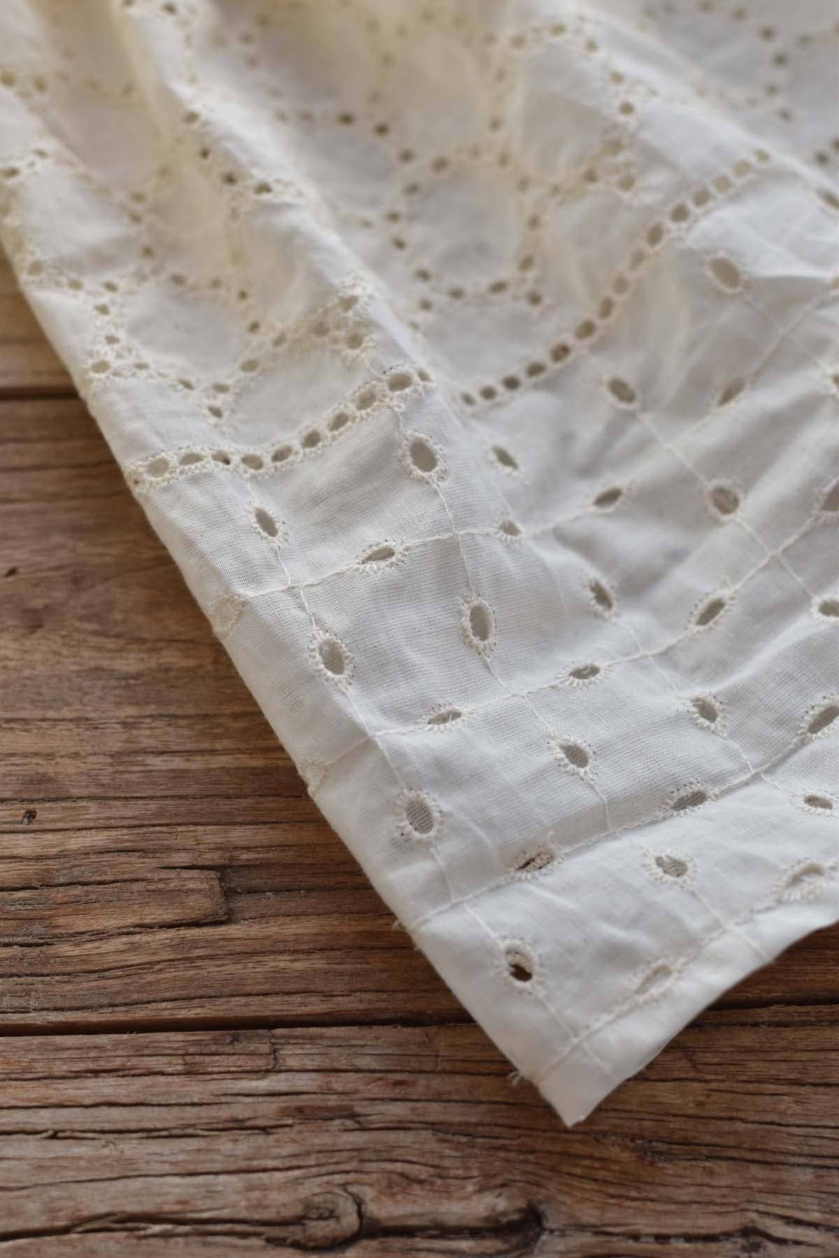 Fig the Frenchie — Heirloom Wool Doll in Eyelet Meadow Skirt