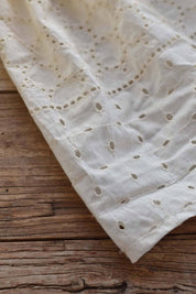 Fig the Frenchie — Heirloom Wool Doll in Eyelet Meadow Skirt