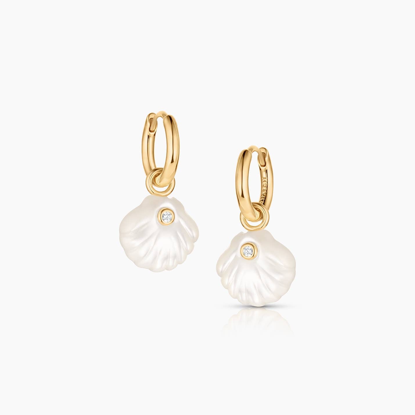 Coquille Mother Of Pearl Hoop Earrings