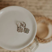 Elizabeth Clover Earrings: Silver