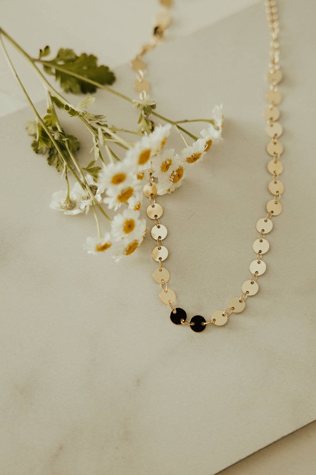 Chloe Gold Filled Coin Necklace: Gold