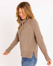 Cashmere Drawstring Funnel- Driftwood