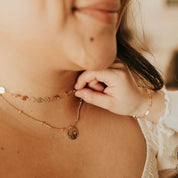 Chloe Gold Filled Coin Necklace: Gold