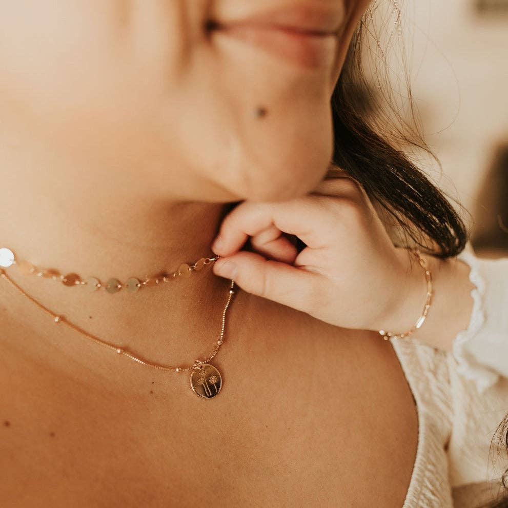 Chloe Gold Filled Coin Necklace: Gold