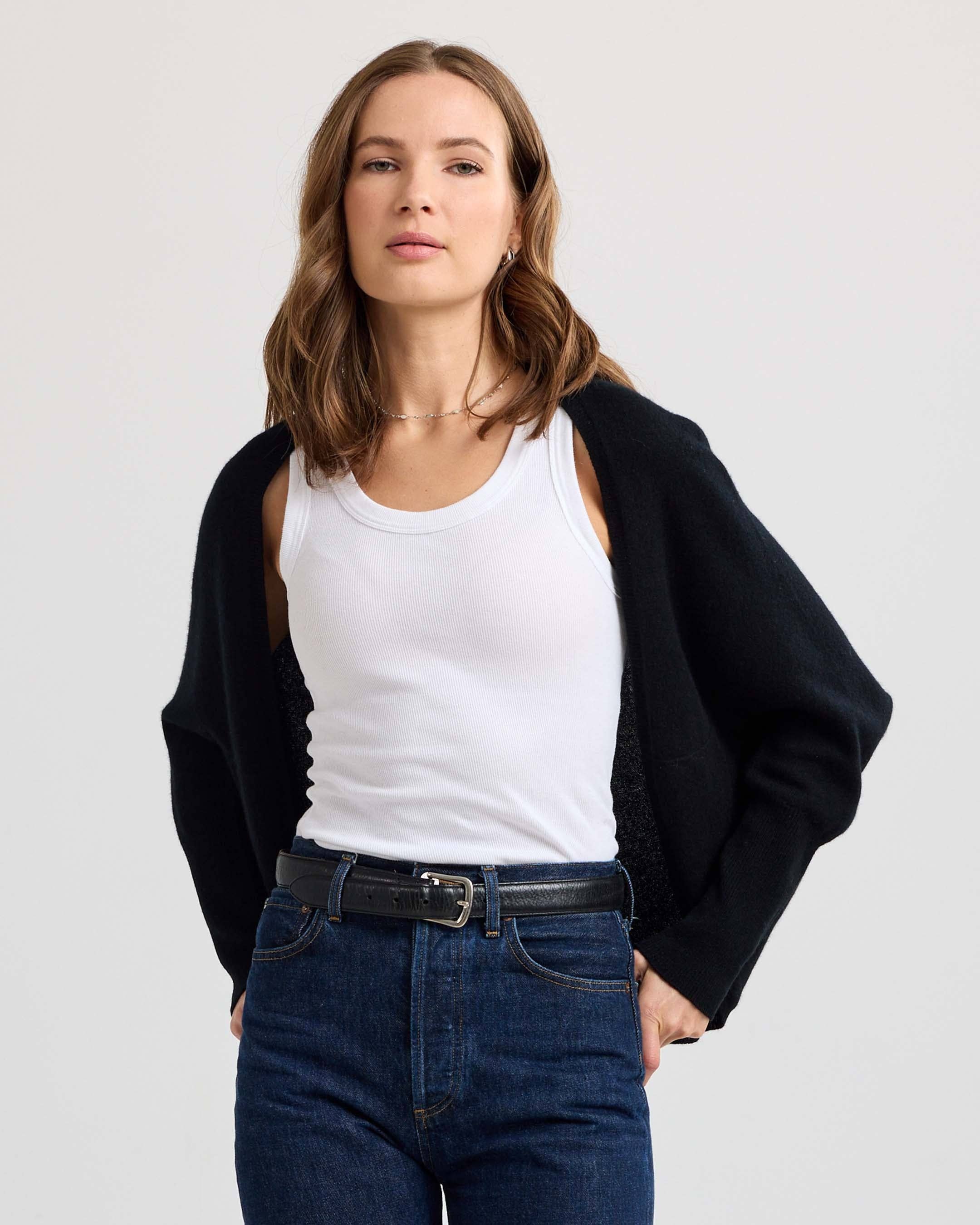 Cashmere Shrug - Black
