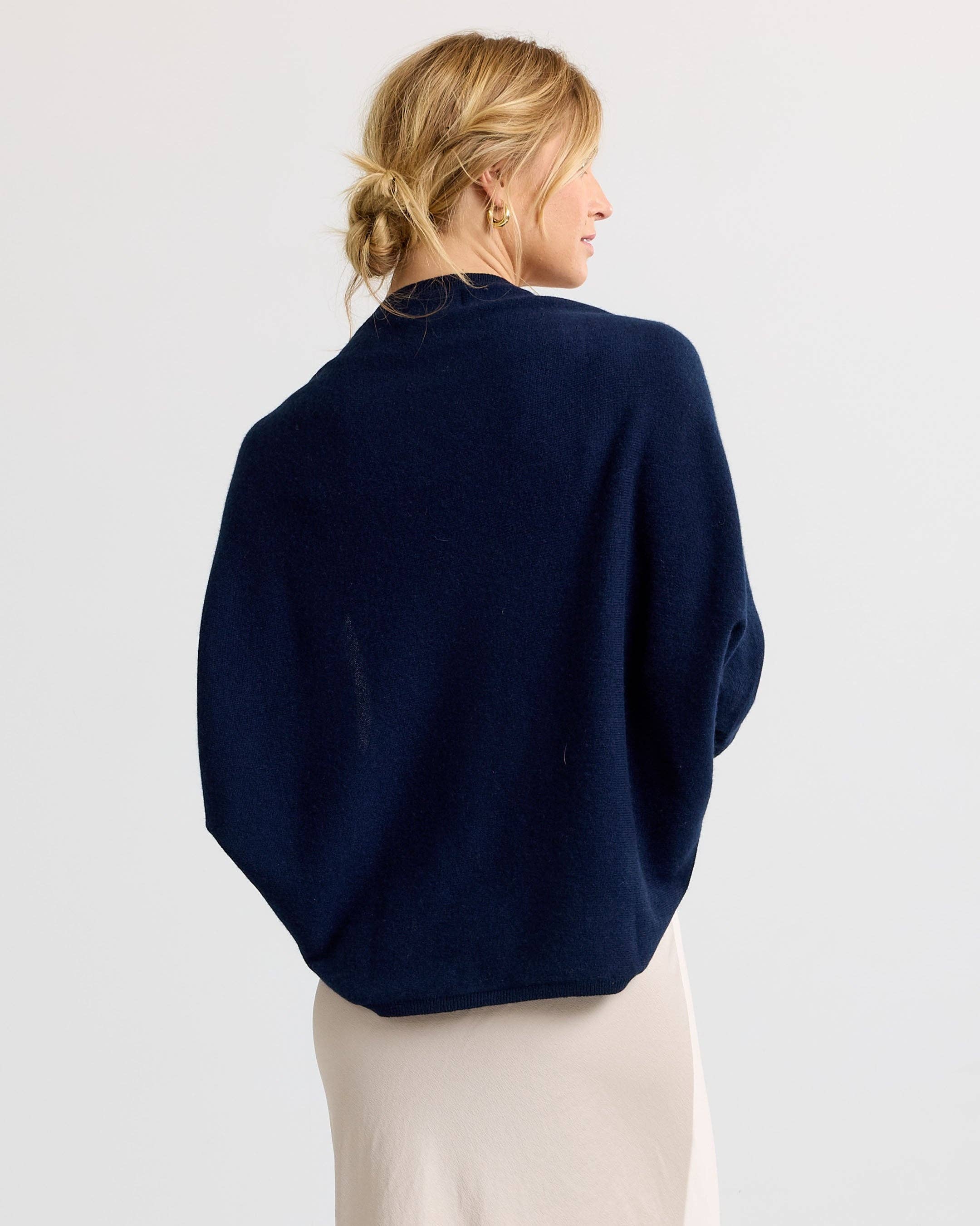 Cashmere Shrug - Navy