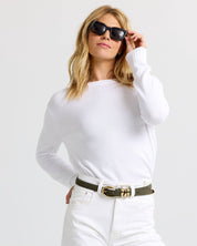 Everyday Cotton Crew - Summer White