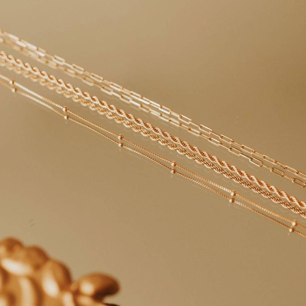 Madeline Gold Filled Paperclip Necklace: 16"