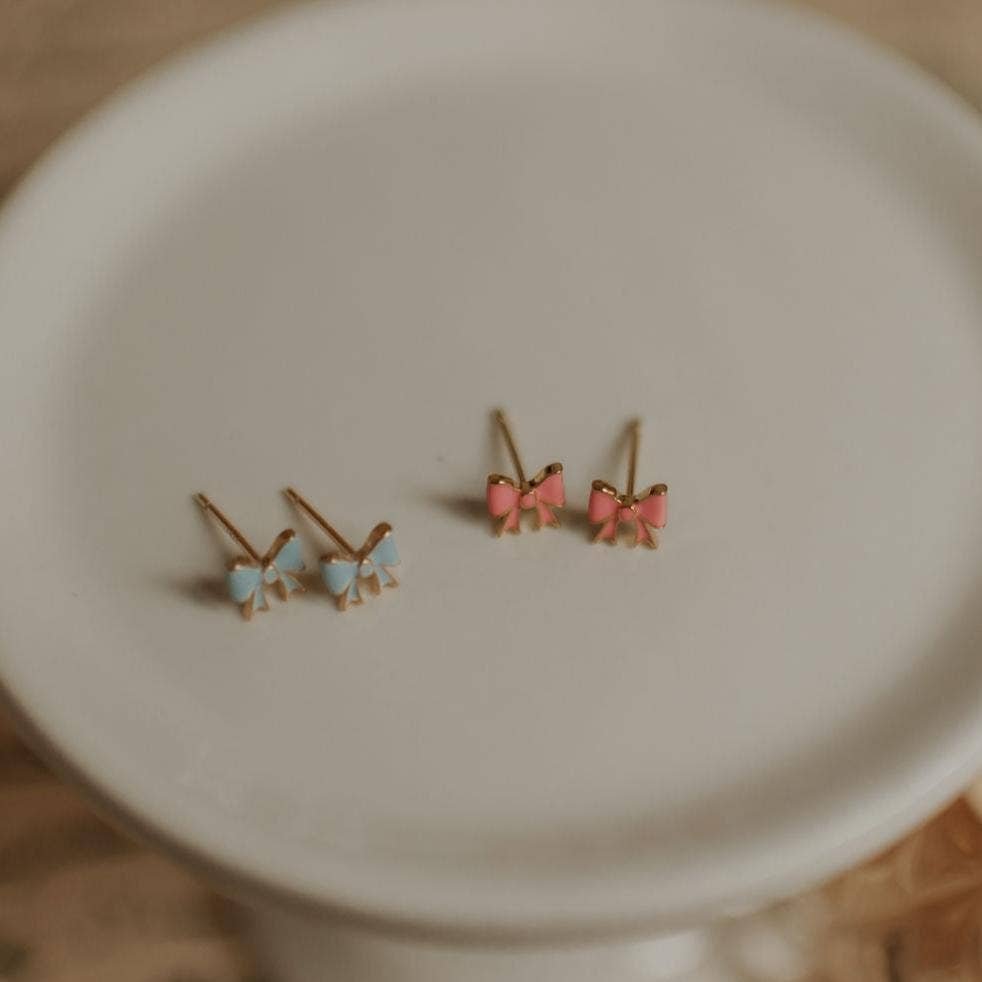 Clara Bow Studs: Baby Blue