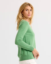 Essential Cashmere V-Neck - Matcha