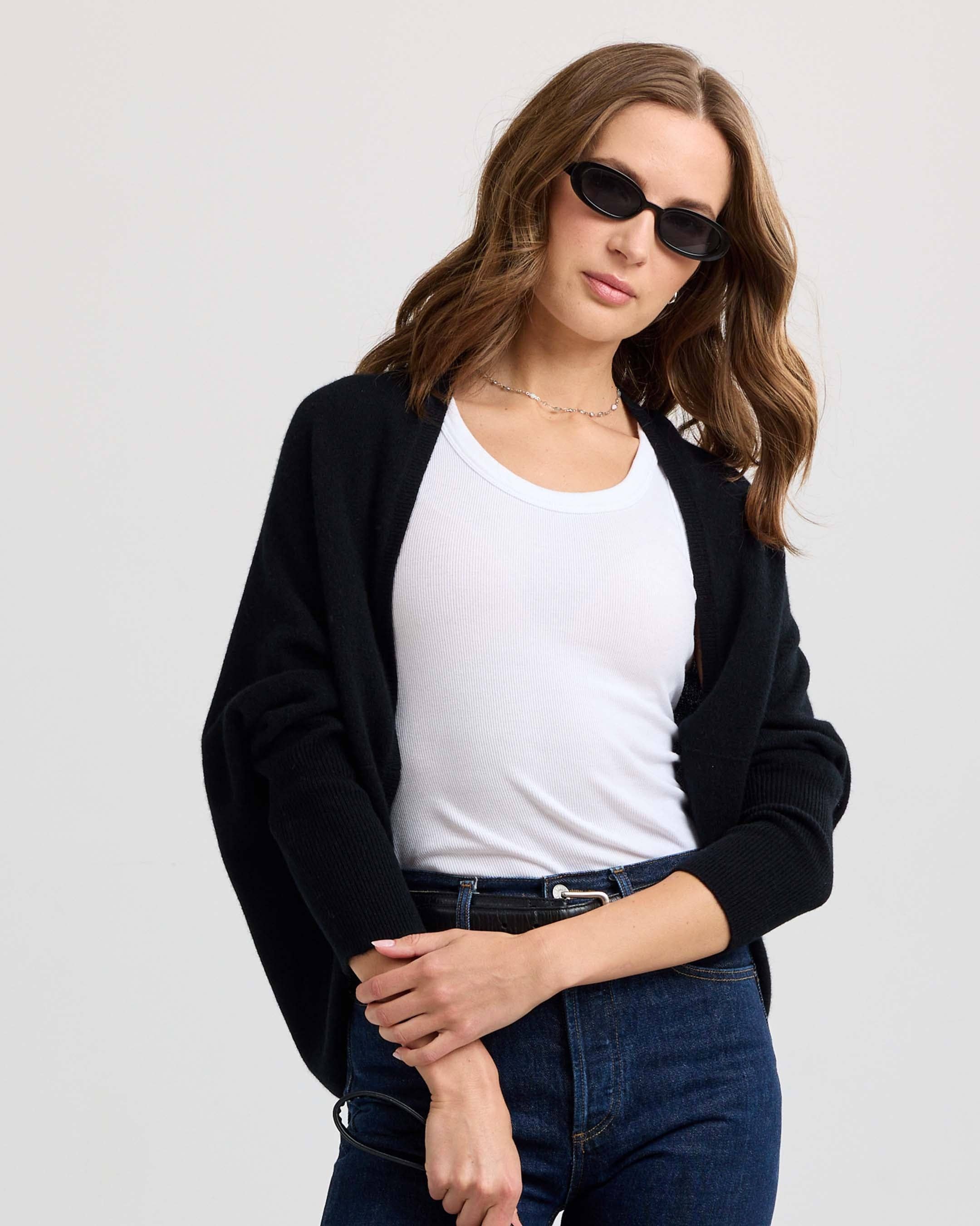 Cashmere Shrug - Black