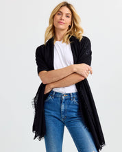 Felted Cashmere Scarf - Black