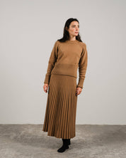 Cashmere Blend Crewneck Sweater / Caramello