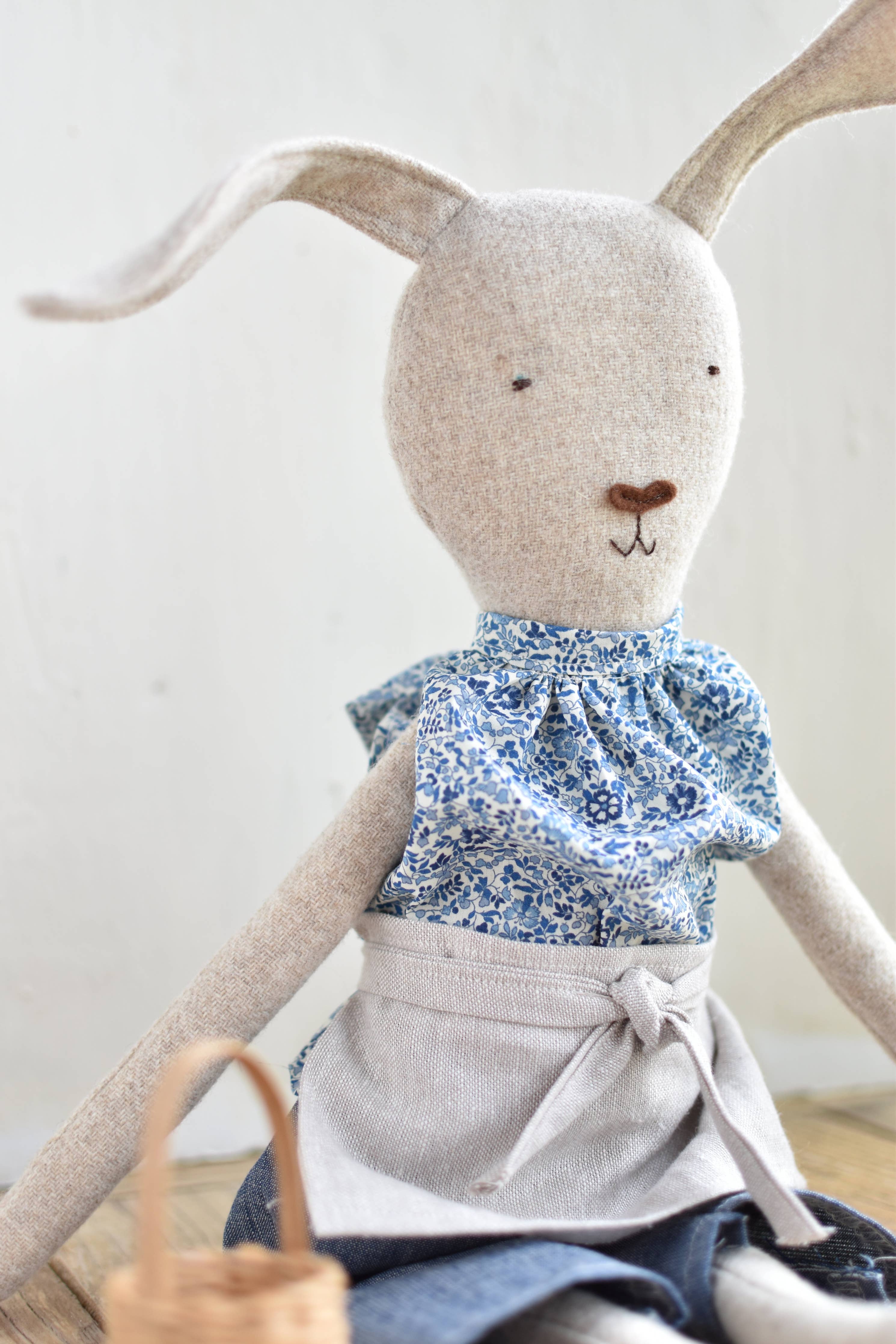 Ruthie the Rabbit – Heirloom Wool Doll in