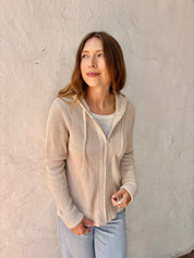 Cotton Fisherman Hoodie - Oatmeal