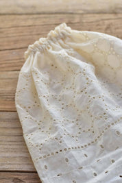Fig the Frenchie — Heirloom Wool Doll in Eyelet Meadow Skirt