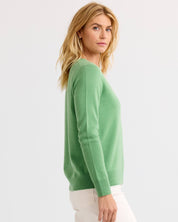 Essential Cashmere V-Neck - Matcha