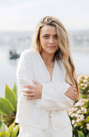 Keaton Linen Tie Top